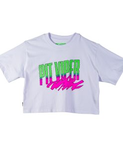 White Artificial Crop Tee